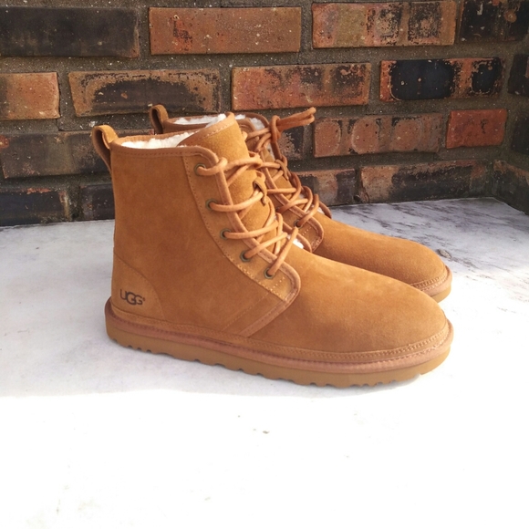 Men's UGG Harkley Brown Boots New - Picture 3 of 11